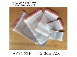 Bao zip viền đỏ