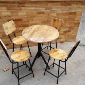 Bàn ghế cafe mây nhựa giá rẻ tại xưởng sản xuất HGH 1165