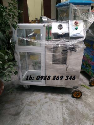 Máy ép nước mía Inox, có tủ kính 1500W