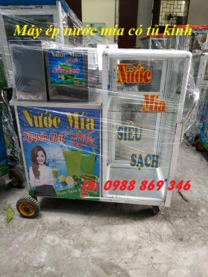 Máy ép nước mía Inox, có tủ kính 1500W