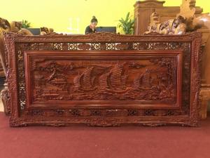 Tranh Thuận Buồm Xuôi Gió Gõ Đỏ Chạm Đẹp Giá Cực Sốc Tại Sài Gòn