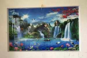 tranh 3d sơn thủy thực tế
