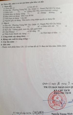 Bán nhà HXH 10m đường TMT 2A, Trung Mỹ Tây, Q12, giá 4 tỷ
