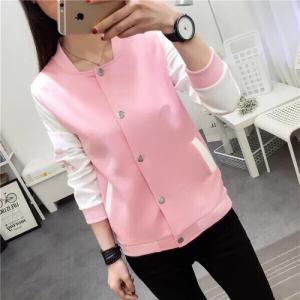 Áo khoác bóng chày phối màu thêu