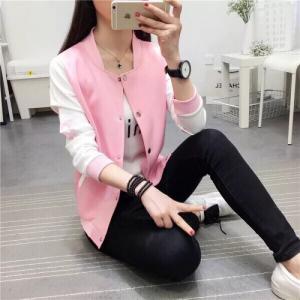 Áo khoác bóng chày phối màu thêu