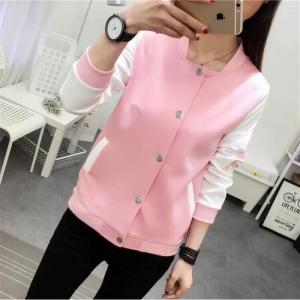 Áo khoác bóng chày phối màu thêu