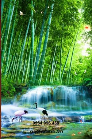 Tranh 3d rừng tre trúc - gạch tranh 3d