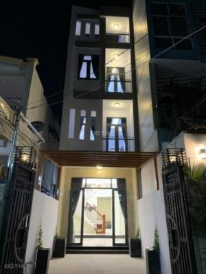 Nhà mới xây ĐẸP 100% 1trệt, 3lầu, DT 4x19m, MT đường Nơ Trang Long Q.BT. Giá 12.5 tỷ.