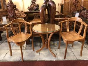 Bộ Bàn Trà Gỗ Gõ Đỏ 03 Món. Đồ Gỗ Tân Phú