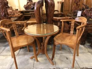 Bộ Bàn Trà Gỗ Gõ Đỏ 03 Món. Đồ Gỗ Tân Phú