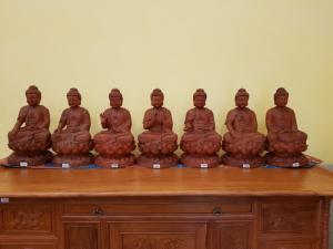 Tượng Thất Phật Dược Sư nội thất phòng thờ