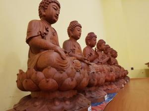 Tượng Thất Phật Dược Sư nội thất phòng thờ