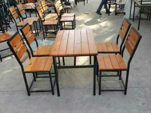 bàn ghế gổ cafe giá rẻ tại xưởng sản xuất HGH 1195