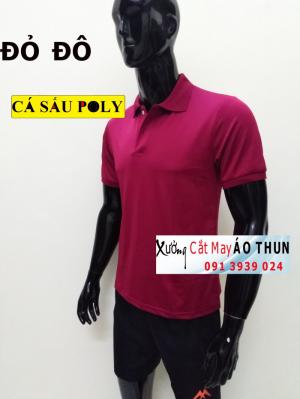áo thun cá sấu màu đỏ đô, áo thun cá sấu hàng sẵn kho