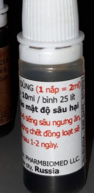 pha 5ml cho bình 25 lít