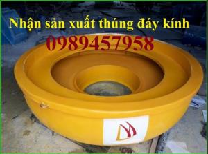 Thúng đáy kính in logo