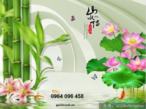 Tranh gạch 3D phong thủy cây trúc