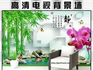 Tranh gạch 3D phong thủy cây trúc