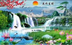 Gạch ốp tường 3d phong cảnh QT609