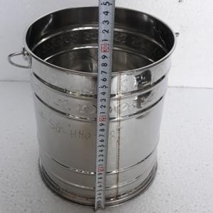 XÔ INOX 304 CÓ NẮP LOẠI 16L CAO 29CM