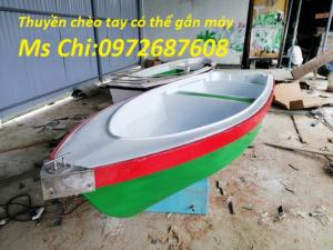 Thuyền nhựa composite chèo tay có thể gắn máy
