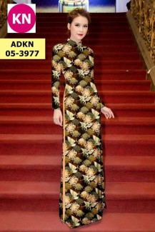 Vải bộ áo dài in đẹp AKN3977 (vải áo và vải quần )