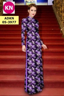 Vải bộ áo dài in đẹp AKN3977 (vải áo và vải quần )