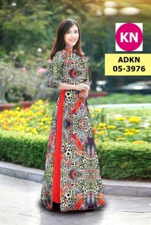 Vải bộ áo dài in đẹp AKN3976 (vải áo và vải quần )