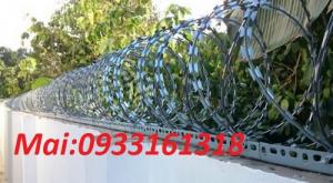 Dây thép gai hình dao chống trộm bảo vệ nhà, biệt thự, nhà xưởng, trường học