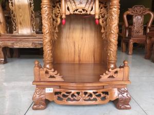 Bàn thờ ông địa gõ đỏ mái bằng 50