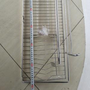 KỆ ÚP CHÉN 1 TẦNG INOX 304 - THANH TREO MÓC - TRLA1T36LDI3 DÀI 68