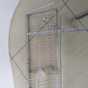 KỆ ÚP CHÉN 1 TẦNG INOX 304 - THANH TREO MÓC - TRLA1T36LDI3 RỘNG 28CM