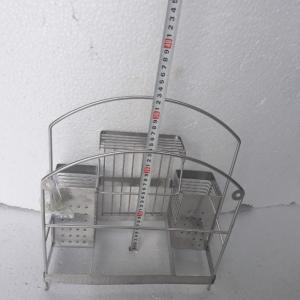 KỆ DAO THỚT 2 RỔ ĐŨA INOX 304 - DT03I3 CAO 33CM