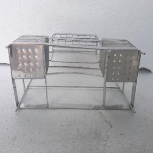 KỆ DAO THỚT 2 RỔ ĐŨA INOX 304 - DT03I3