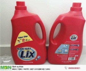 Mua 2 Tặng 1 Nước Giặt Lix Đậm Đặc 3,8Kg