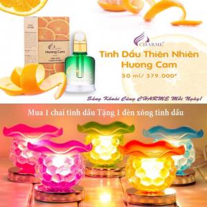 Tinh Dầu Thiên Nhiên Charme Hương Cam + Tặng Kèm Đèn Xông
