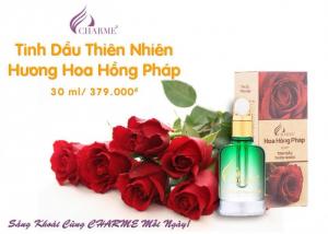 Tinh Dầu Thiên Nhiên Charme Hương Hoa Hồng Pháp + Tặng Kèm Đèn Xông