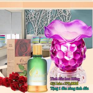 Tinh Dầu Thiên Nhiên Charme Hương Hoa Hồng Pháp + Tặng Kèm Đèn Xông