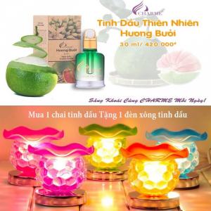 Tinh Dầu Thiên Nhiên Charme Hương Bưởi + Tặng Kèm Đèn Xông