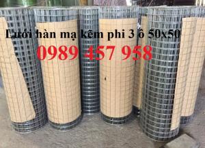 Sản xuất lưới hàn chập mạ kẽm phi 3 ô 50x50 giao hàng luôn