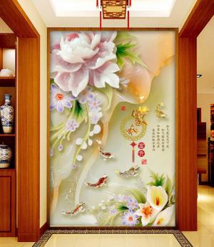 gạch 3d trang trí phòng khách vl097