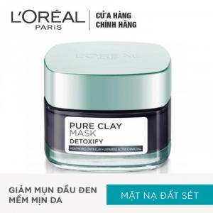 Mặt Nạ Đất Sét Thanh Lọc Giảm Mụn Đầu Đen L'Oreal Paris Pure Clay Mask Detoxify 50g