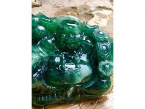 Cụ Thần Tài Ngọc Xanh Florit