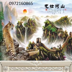 tranh gạch men 3d con hổ
