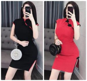 Đầm body giả sườn xám sexy