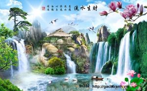 gạch tranh 3d ốp tường - tranh tranh cảnh