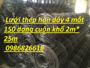 Sản xuất lưới thép hàn dây 4 mắt 150 dạng cuộn dạng tấm