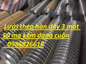 Báo giá lưới thép hàn, lưới thép hàn dây 3 ly ,mắt 50 hàng đen hàng mạ