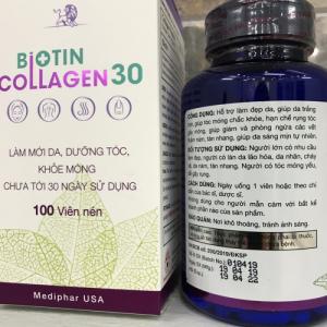 Thực phẩm Biotin Collagen 30 - Sáng Da- Khỏe Tóc - Móng chắc khỏe