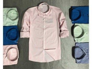 Áo sơ mi nam dài tay cao cấp họa tiết caro nhỏ trơn Full